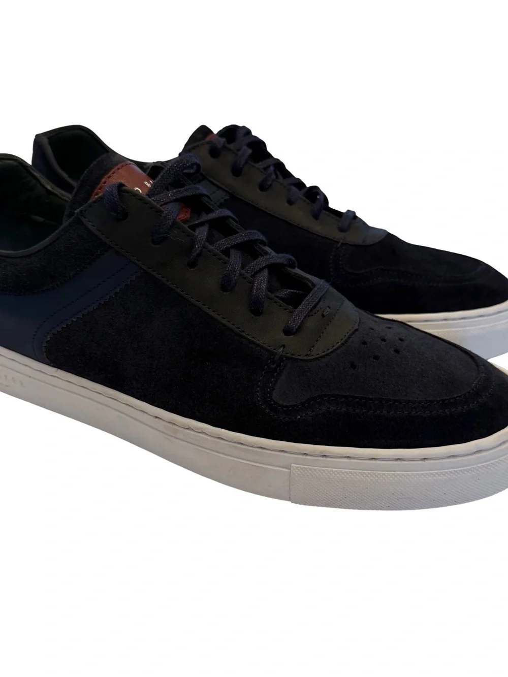 Ted Baker Men’s Dark Blue Retro Sneakers White Rubber Soles Sz US 11.5 EU 44.5